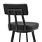Armen Living Jinab Swivel Bar Stool in Black Metal with Black Faux Leather 840254335219 - alternate 10